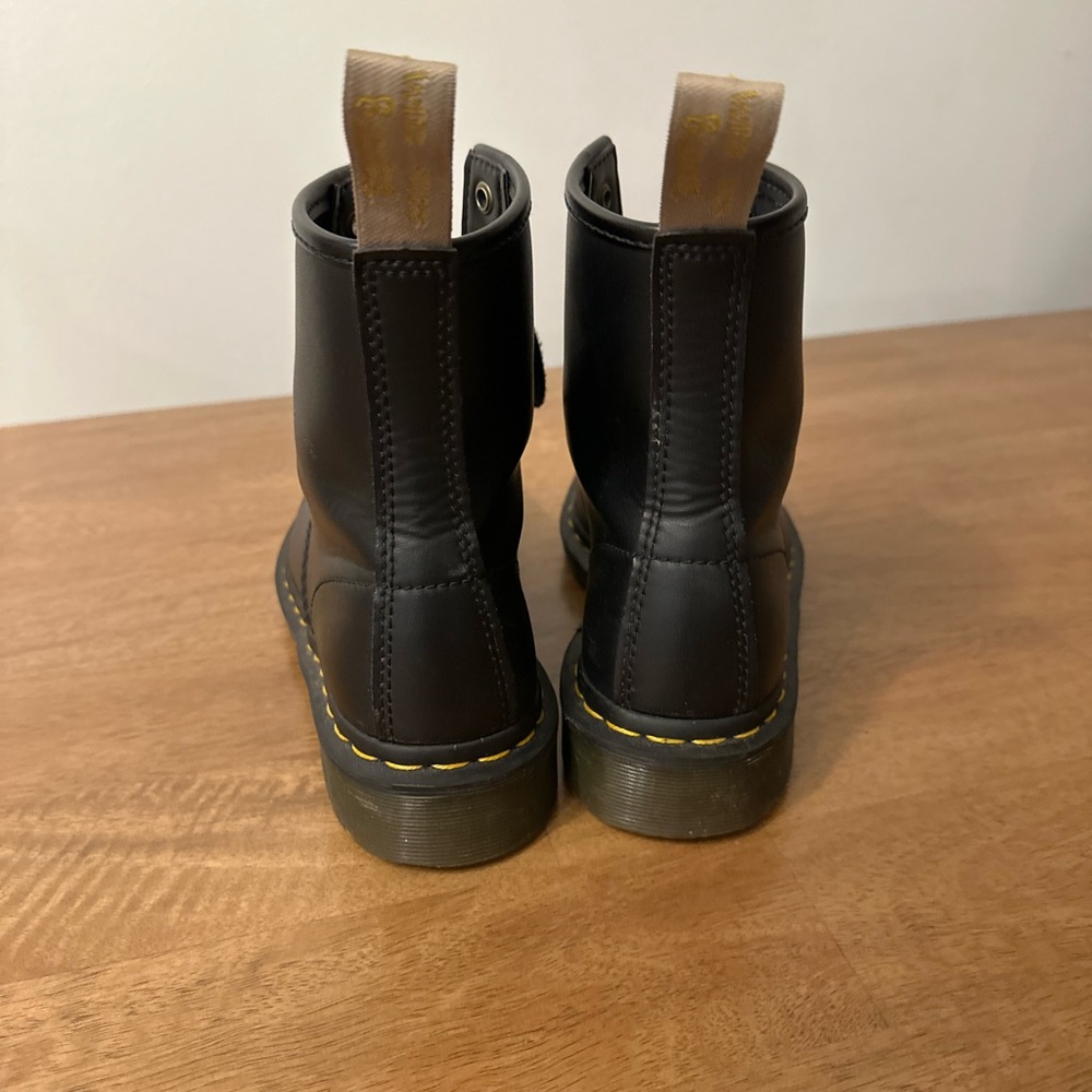 GUC Dr. Martens Black Leather Combat Boots–US 7M/8L - Picture 5 of 7